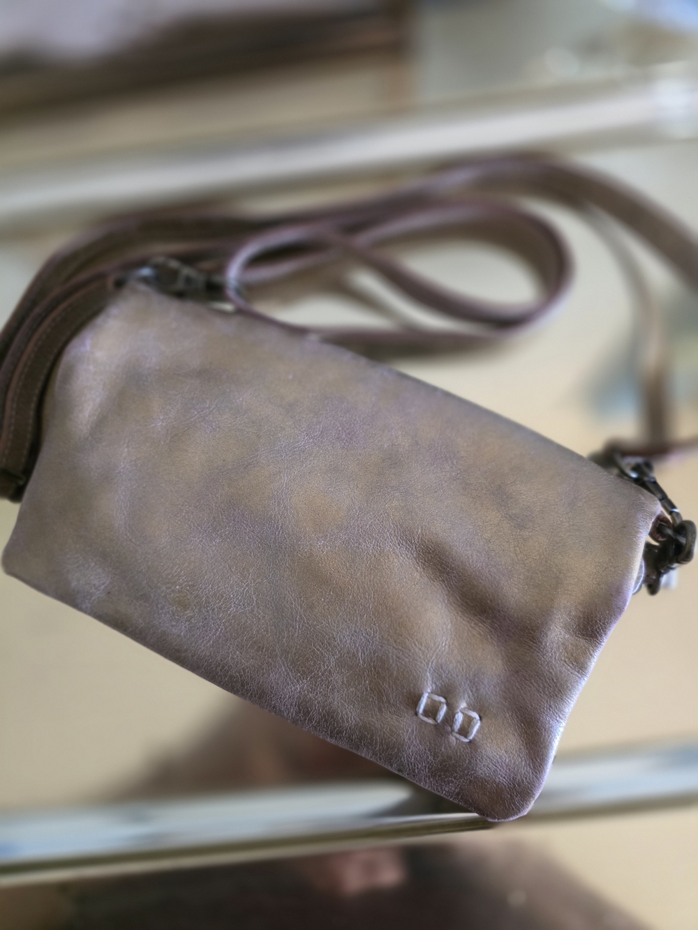 Bed Stu Gold Leather Crossbody
